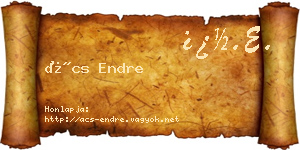 Ács Endre névjegykártya